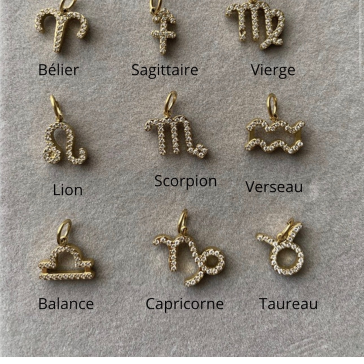 Collier personnalisé – Lettre & Signe astrologique