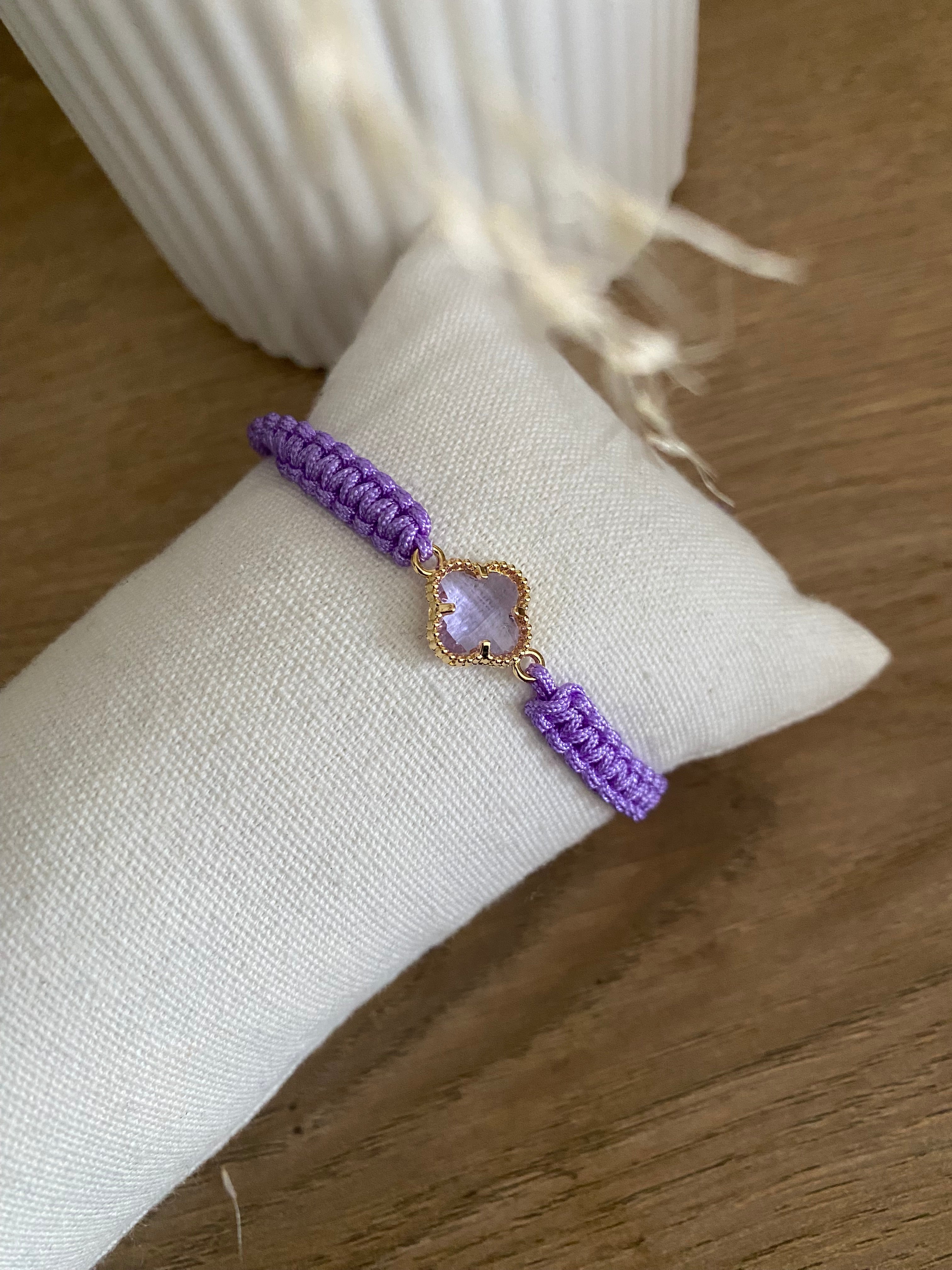 Bracelet réglable trèfle