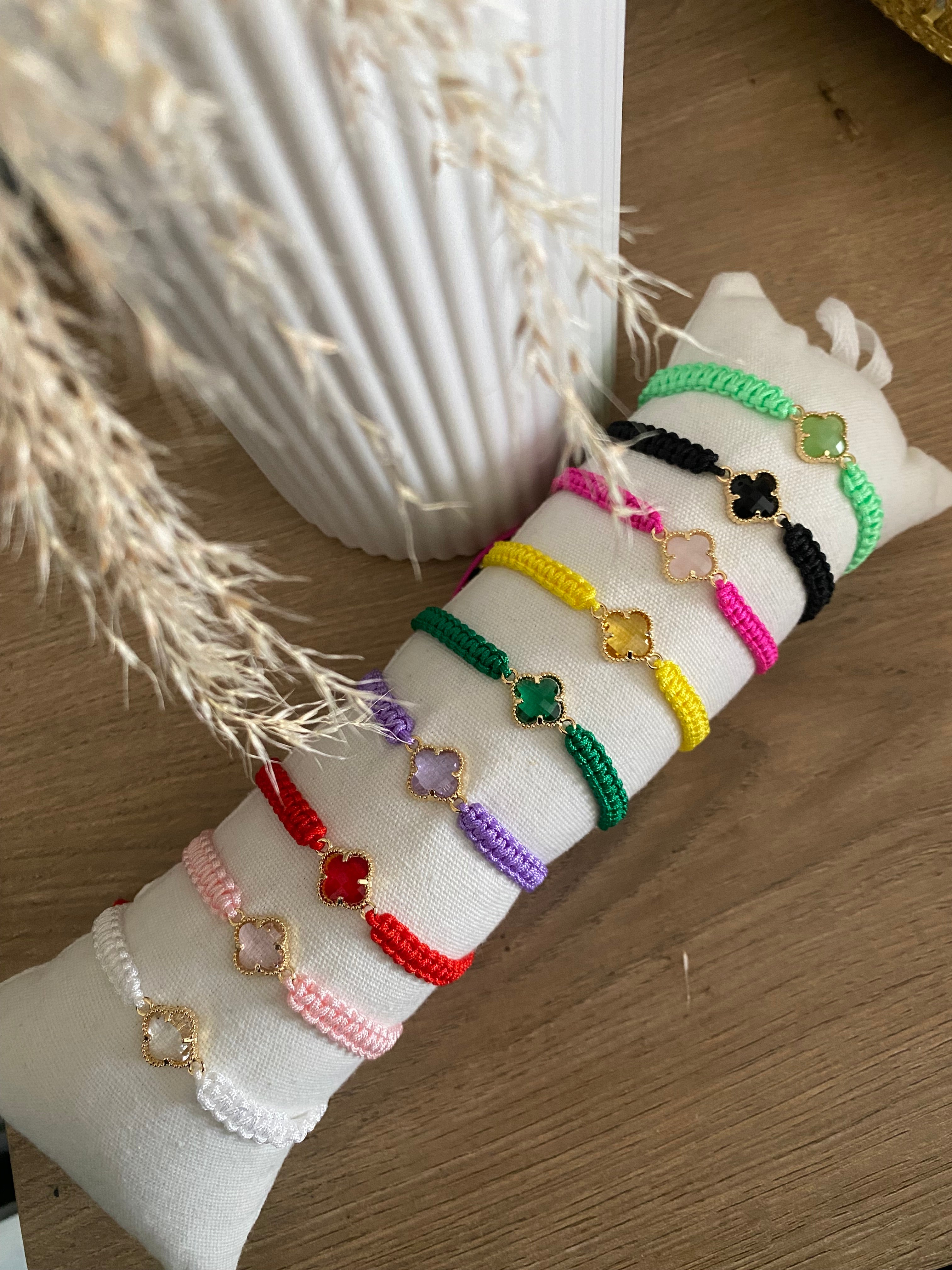 Bracelet réglable trèfle